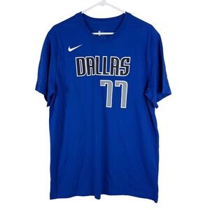Nike NBA Dallas Mavericks Luka Doncic #77 Jersey T-Shirt Mens Large Blue NEW‎